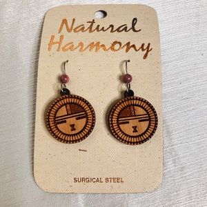 Native American Wood Earrings